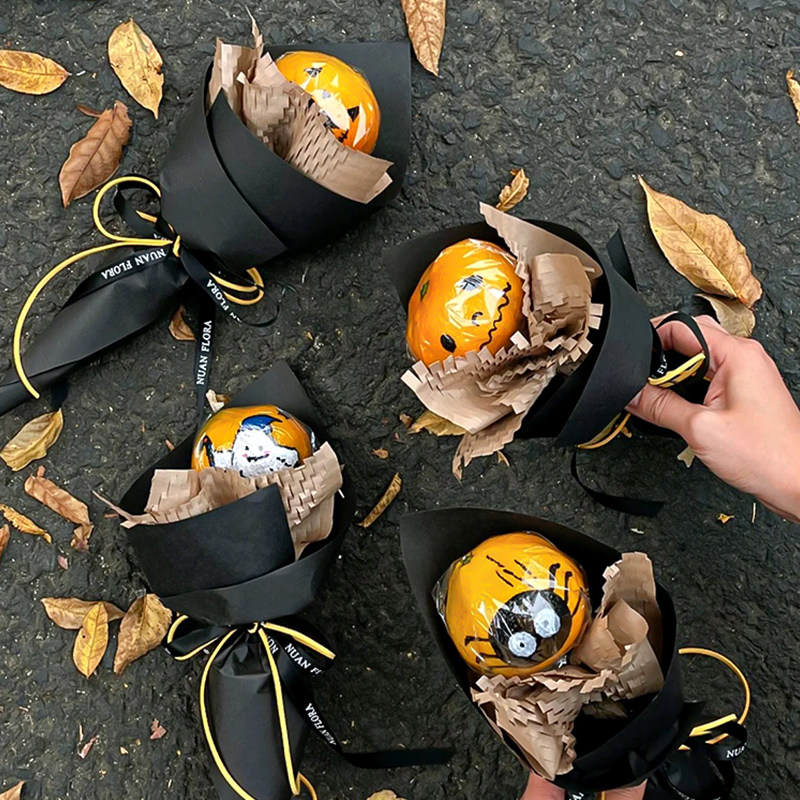 2024创意万圣节橘子花束伴手礼手工DIY棒棒糖手绘水果搞怪包装纸,节庆用品/礼品,蛋糕/烘焙装饰用品,淘宝优惠券,粉丝福利购,淘宝优惠卷