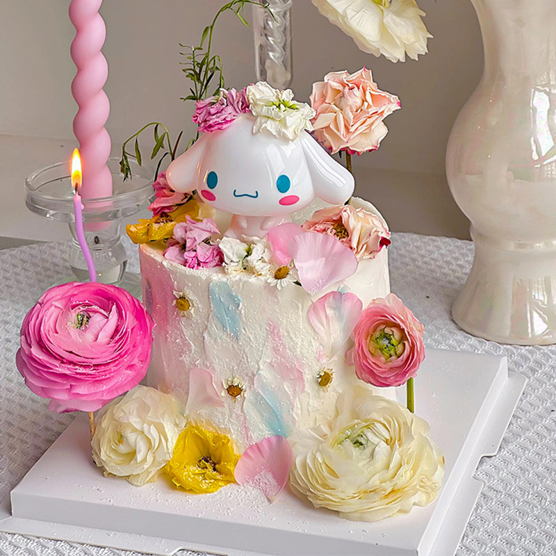 春天可爱花环玉桂狗蛋糕装饰摆件仙女生日鲜花玫瑰蝴蝶结丝带插件,节庆用品/礼品,蛋糕/烘焙装饰用品,淘宝优惠券,粉丝福利购,淘宝优惠卷