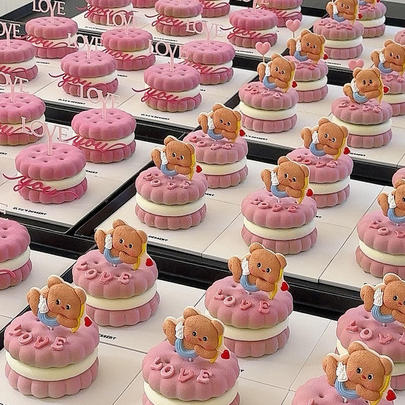 2.14情人节蛋糕emoji表情圆形花边夹心饼干love亚克力插件插牌,节庆用品/礼品,蛋糕/烘焙装饰用品,淘宝优惠券,粉丝福利购,淘宝优惠卷