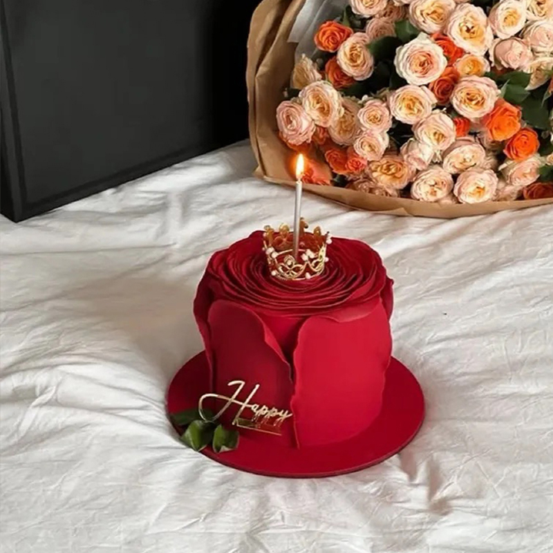 2.14情人节限定玫瑰皇冠女王蛋糕