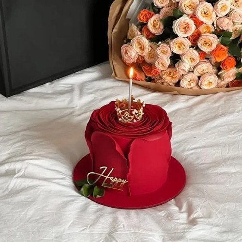 2.14情人节限定玫瑰皇冠女王蛋糕