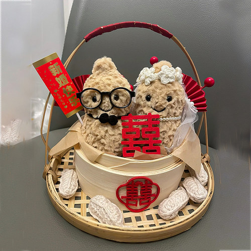 花生公仔结婚订婚蒸笼烘焙装饰