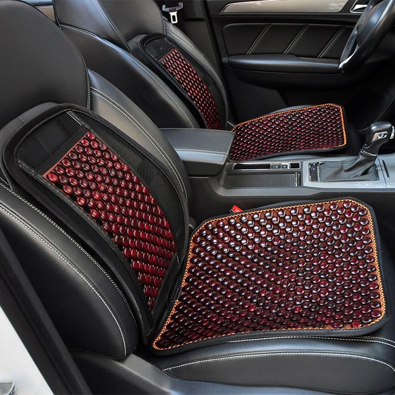 坐垫夏季木珠凉席垫透气办公室久坐老板椅子垫夏天汽车护腰靠背垫