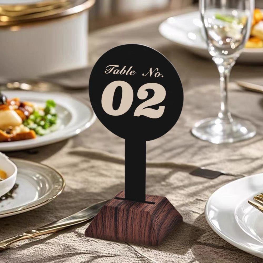 不锈钢立式桌号牌立牌饭店酒店餐厅餐桌双面号码牌桌子座位数字台