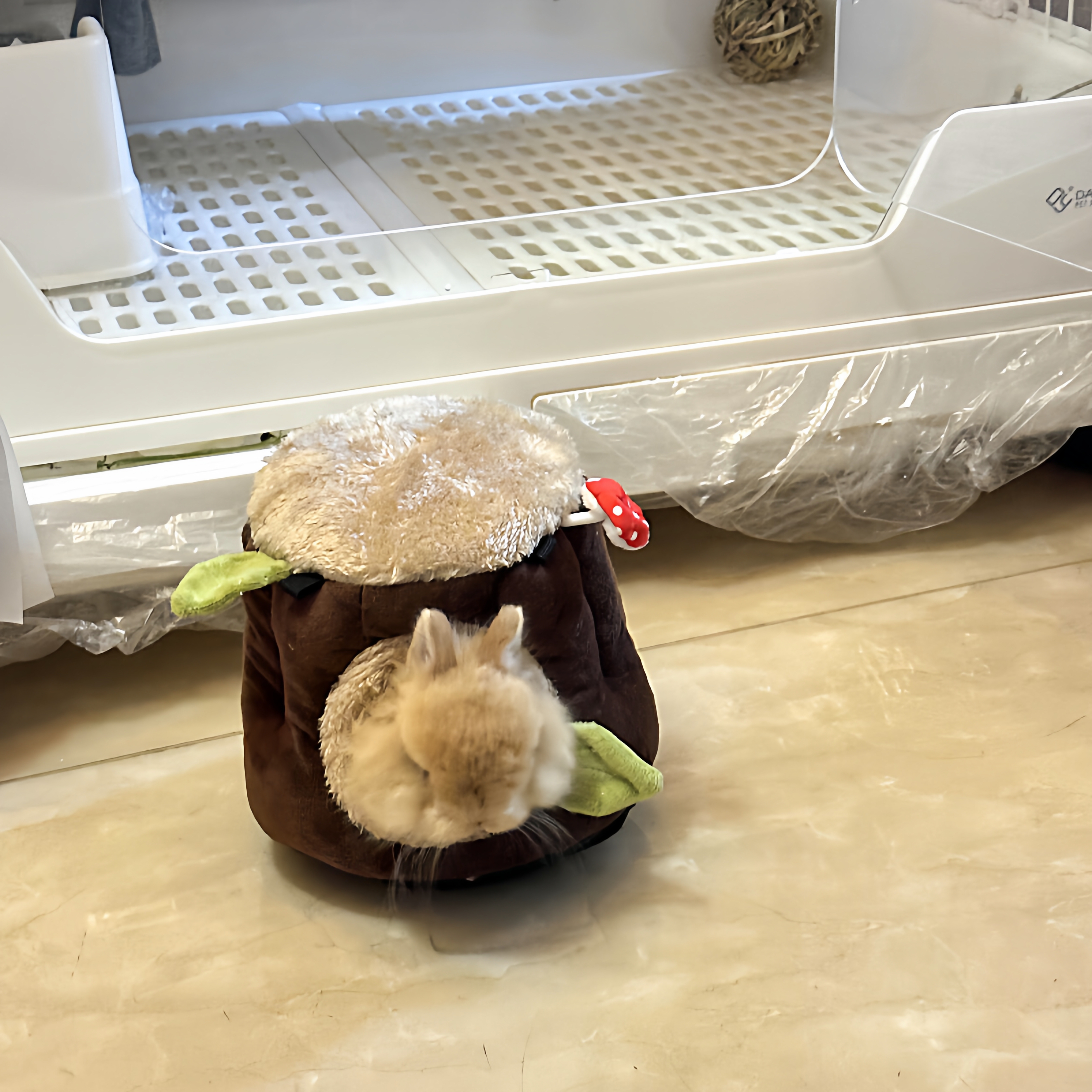 树桩兔子窝冬加厚保暖窝侏儒兔荷兰猪松鼠鹦鹉可悬挂防踩塌棉窝
