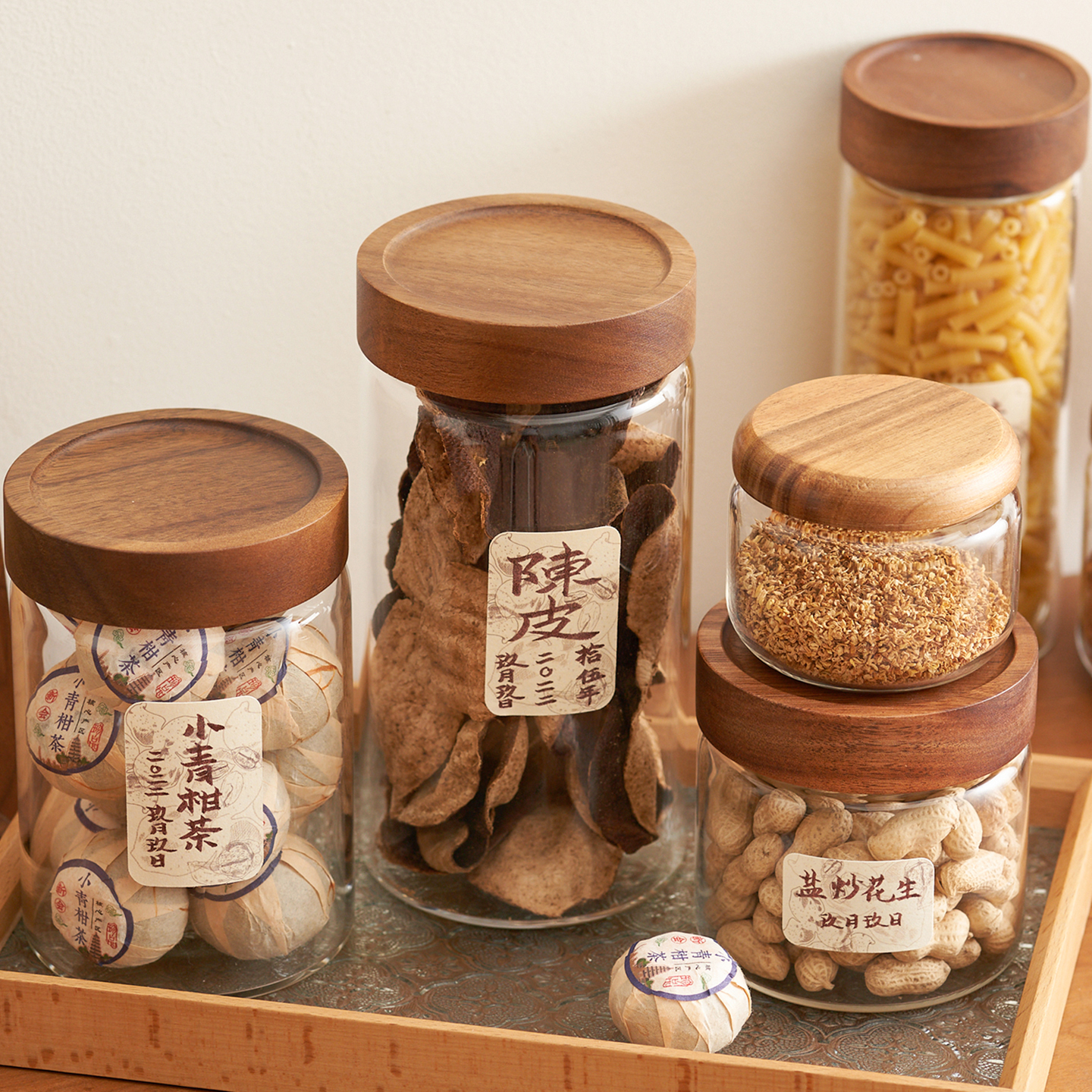 装陈皮储存罐专用茶叶罐高硼硅玻璃罐密封罐玻璃瓶食品级收纳罐子