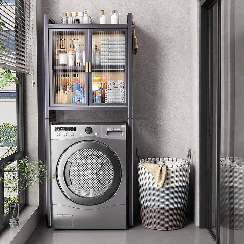 家用卫生间马桶上方置物架多功能储物柜落地式洗衣机浴室收纳架子