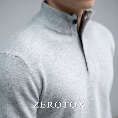 老钱风企领毛衣超细羊毛针织衫