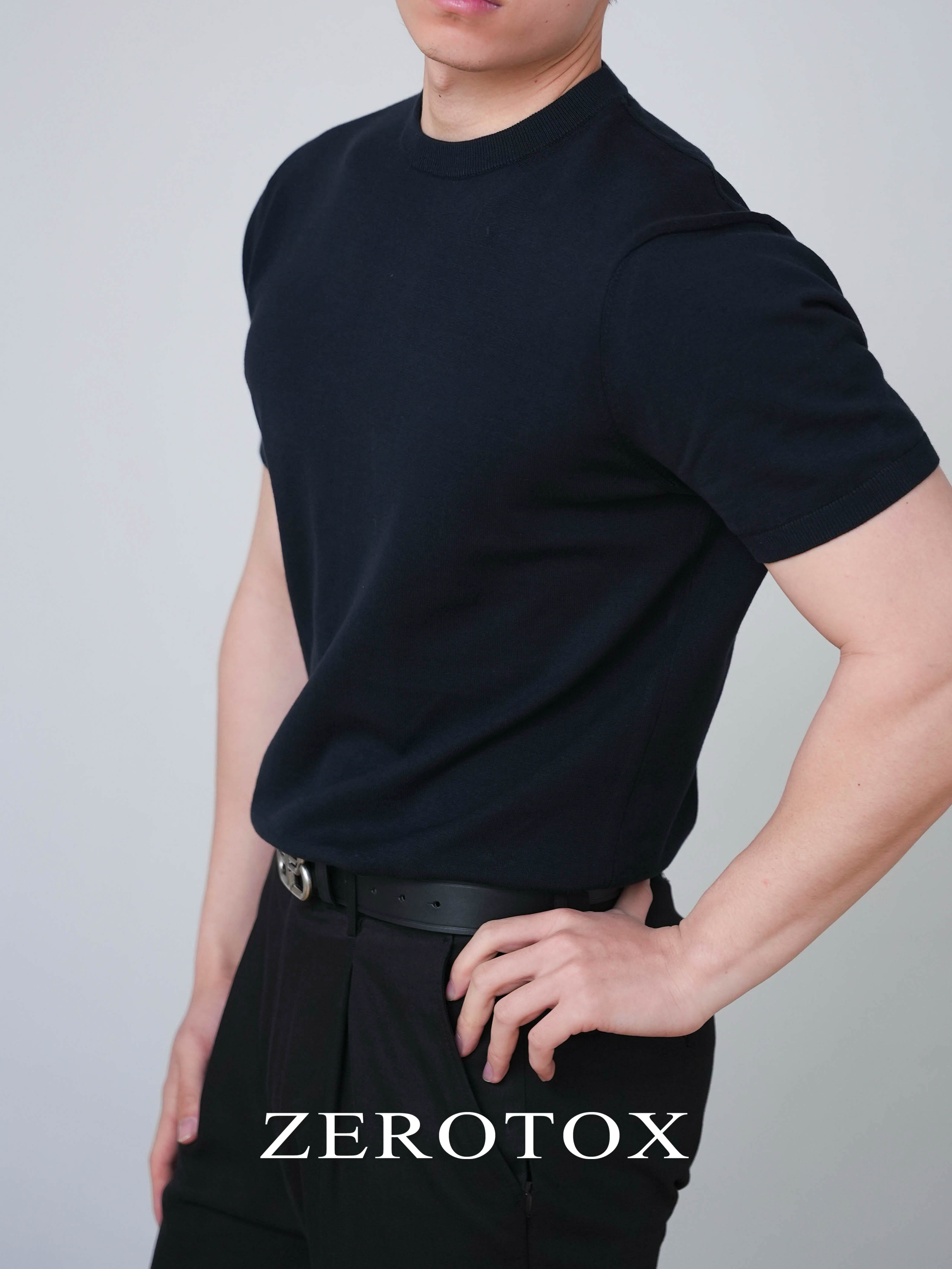 Slim fit cotton t-shirt with 60-count jacquard knit - Buy from Taobao, China | Shopme Agent
