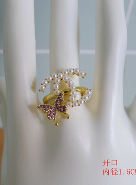 四叶草电镀玫瑰金色男女款指环