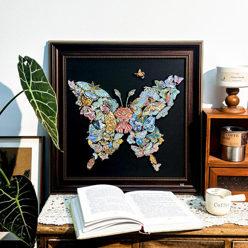 图益拼图永生蝴蝶手工节日礼品