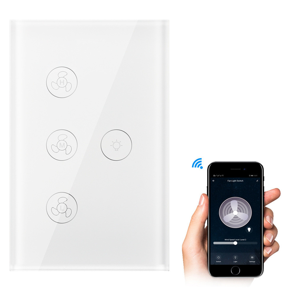涂鸦美规wifi风扇灯开关可控硅极