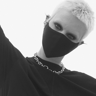 防晒透气 黑色立体纯棉口罩女高颜值秋冬保暖夏季 泽塔体系潮款 时尚