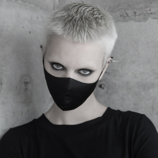 泽塔体系潮牌立体黑色100%桑蚕丝真丝口罩女高颜值夏季 防晒透气薄