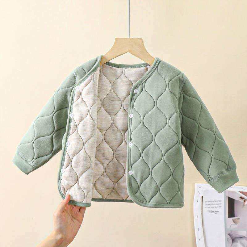校服外套保暖学生棉服秋冬贴身神器宝宝绒服绒衣抓童女衣男女儿童