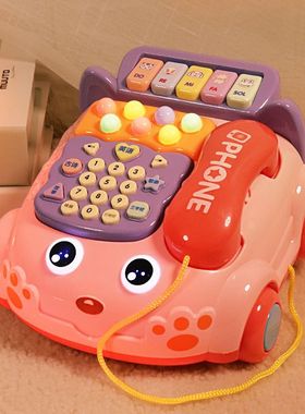 婴儿童玩具电话机仿真座机女孩益智早教宝宝音乐手机幼1一2岁男孩
