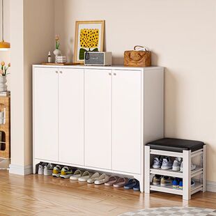 【三层透气】钢制鞋柜家用门口防尘铁皮鞋架楼道入户门外大容量收