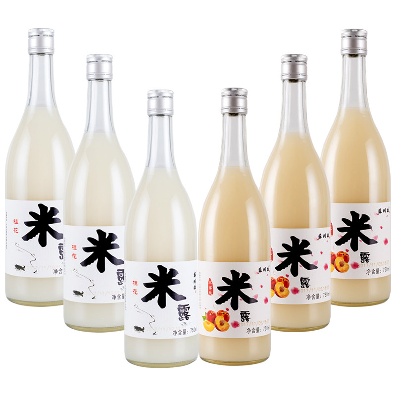 Suzhou specialty Suzhou Bridge sweet-scented osmanthus honey peach M dew Low Rice wine 750ml6 gift bottled Brewed winein the Liquor , Yellow Wine/Rice Wine, Rice Wine category - from Buy2taobao.com to provide professional Taobao agent buy service