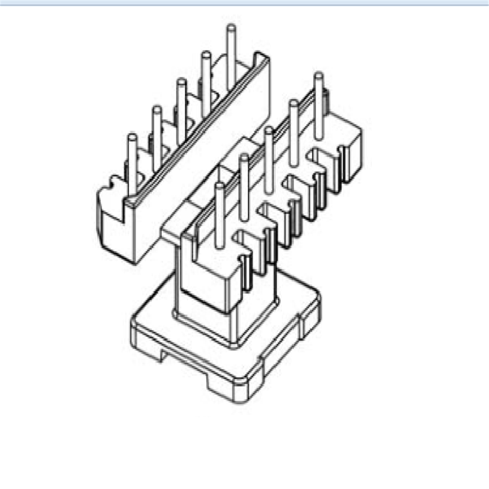 EE19变压器磁芯骨架立式5+5针