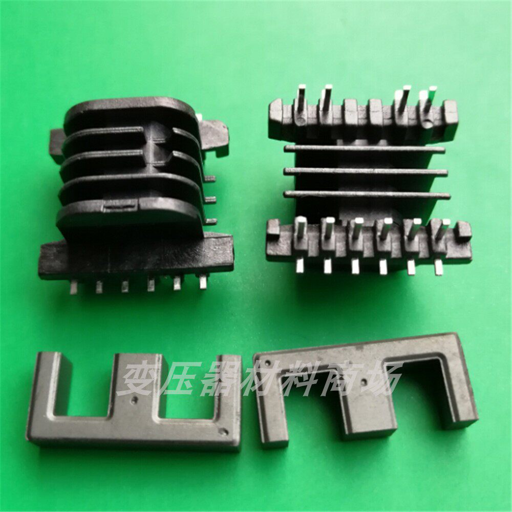 EE19高频干式变压器磁芯骨架四槽卧式4+6针 脚骨架磁芯配套