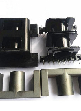 ETD44电源变压器磁芯骨架卧式双槽8+8针 L脚 4403A骨架带外壳磁芯