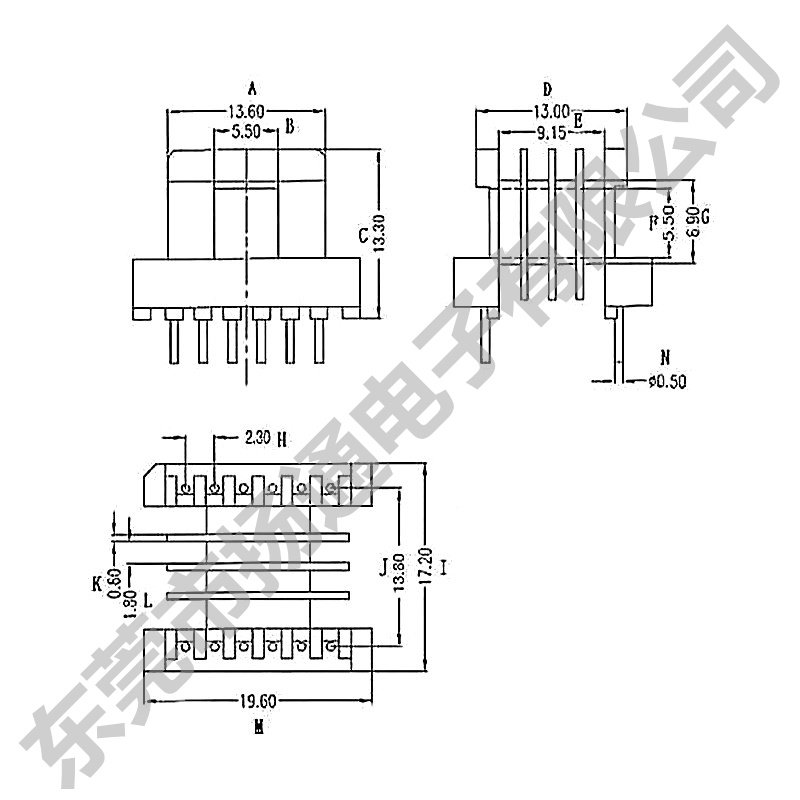 变压器磁芯骨架磁环底座白壳
