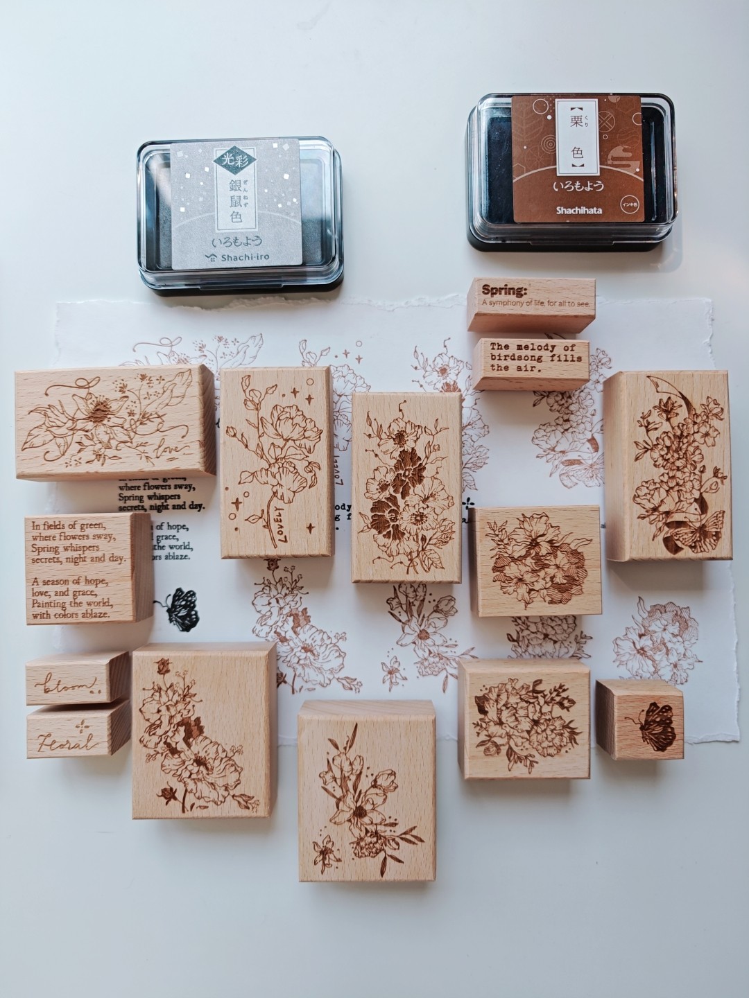 两只浣熊桃桃《春日花》榉木实木手帐拼贴印章图章英文章,文具电教/文化用品/商务用品,成品印章/学生用印/火漆,淘宝优惠券,粉丝福利购,淘宝优惠卷