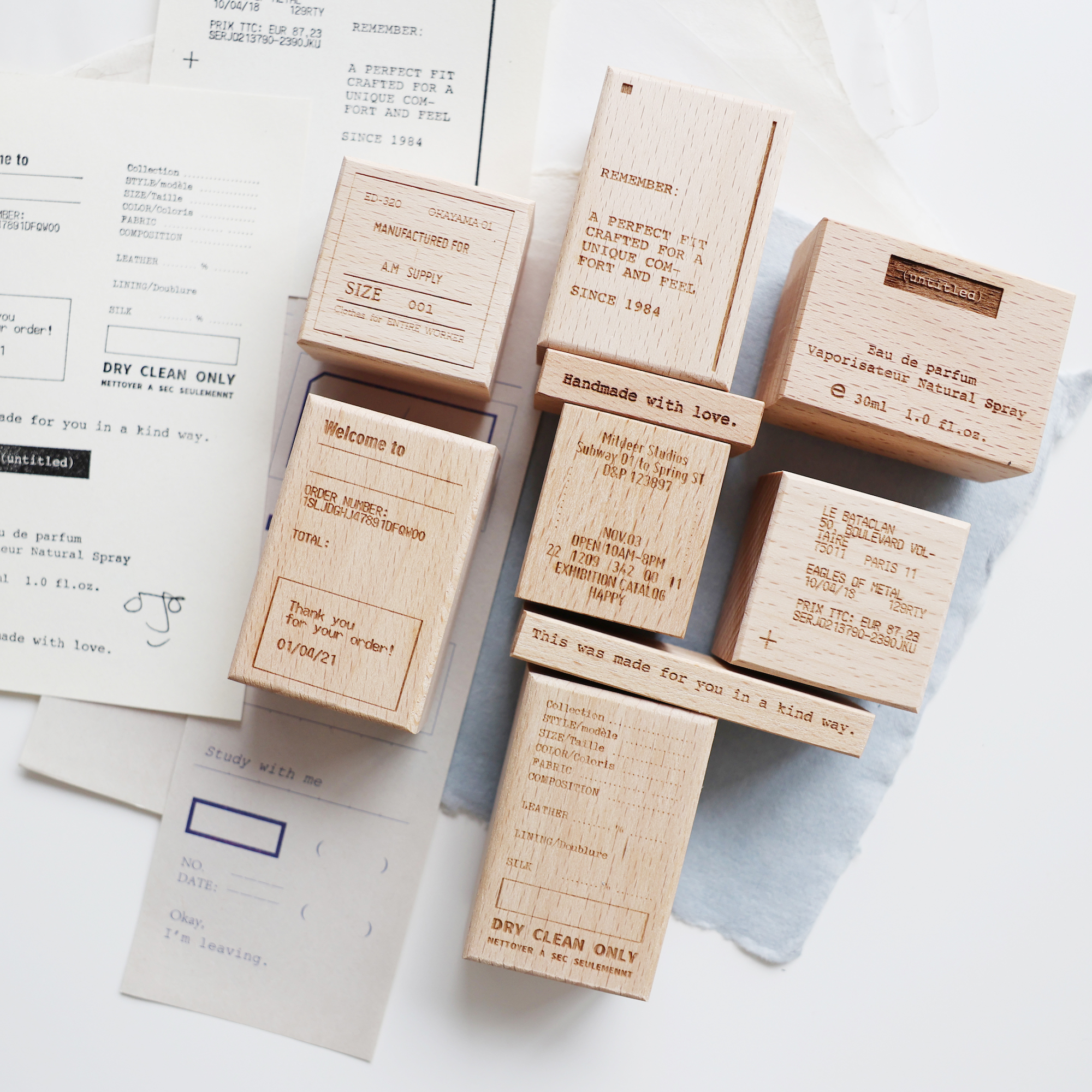 两只浣熊树脂英文印章新品