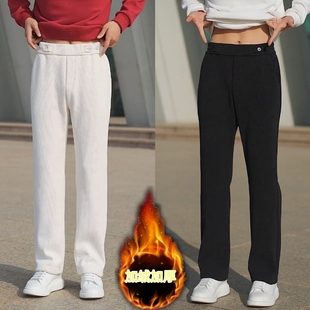 百搭垂感显瘦简约直筒裤 秋冬新款 时尚 纯色休闲裤 重磅潮流加厚男士