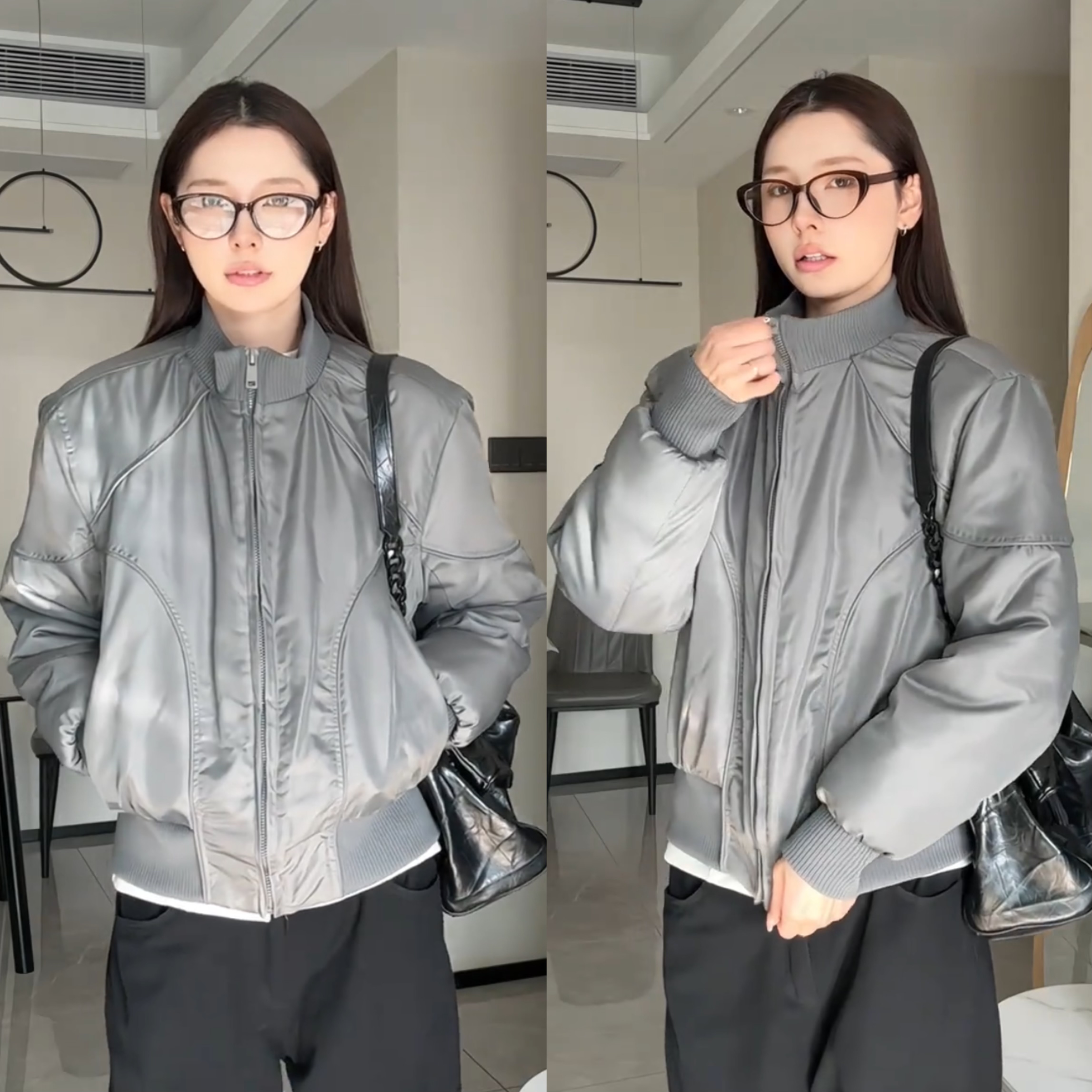 盔甲棉服冬季结构嵌条高领棉衣外套男美式复古休闲棒球服夹棉外套