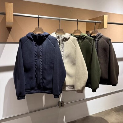 冬季新款加厚摇粒绒连帽外套男保暖休闲百搭宽松男女同款软壳棉服