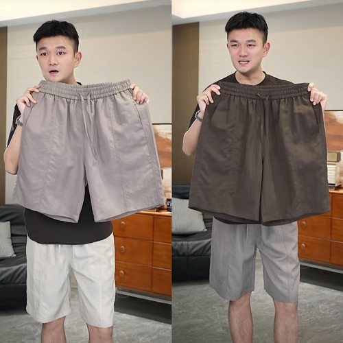 夏季莱赛尔天丝薄款透气休闲短裤
