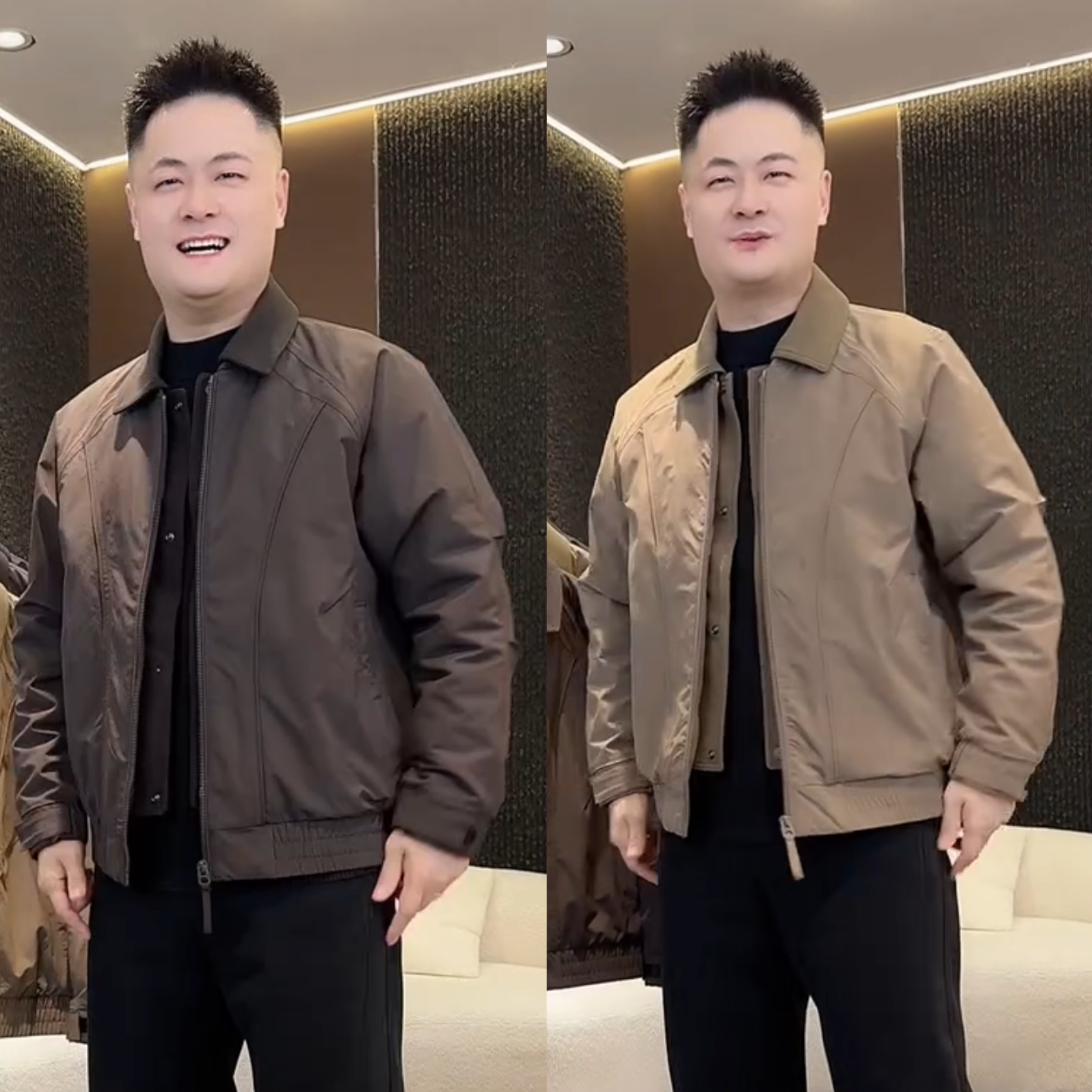 冬季款翻领夹克棉服外套时尚百搭