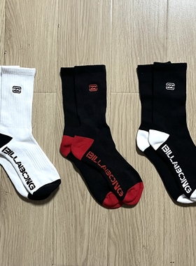 三双包邮 滑板运动长袜 毛巾底 加厚 黑白色 防寒保暖 滑雪 街舞