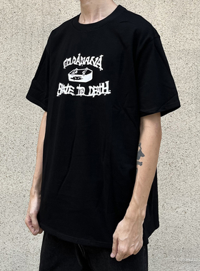 滑板短袖T恤 纯棉 圆领 宽松 情侣 美式街头 嘻哈街舞 BMX 冲浪