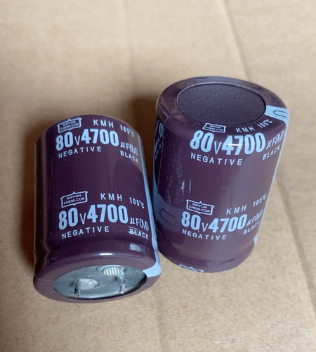原装拆机黑金刚电容电解80v4700uF音频功放滤波发烧低频电容30*40