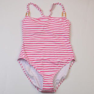 女多款 新款 泳装 显瘦度假大码 美国设计师品牌BLEU印花连体泳衣修身