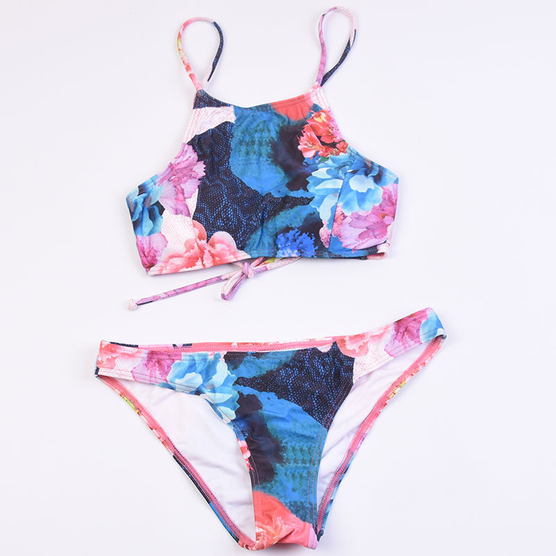 性感沙滩印花j时尚度假小胸聚拢比基尼bikini女温泉泳衣带胸垫,运动/瑜伽/健身/球迷用品,比基尼,淘宝优惠券,粉丝福利购,淘宝优惠卷
