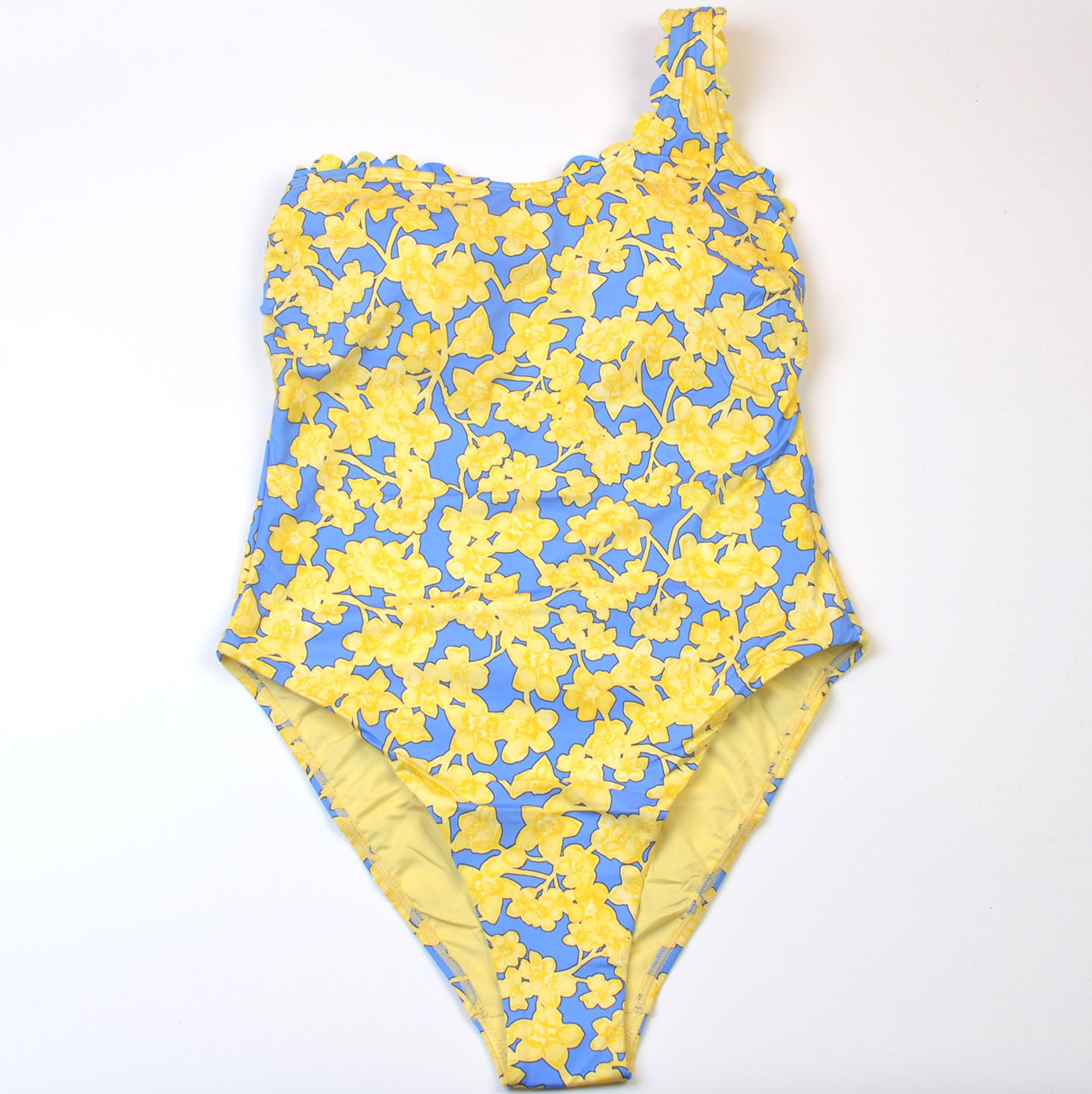 英国时尚品牌度假单肩性感外贸连体泳衣修身显瘦泡温泉泳装女款