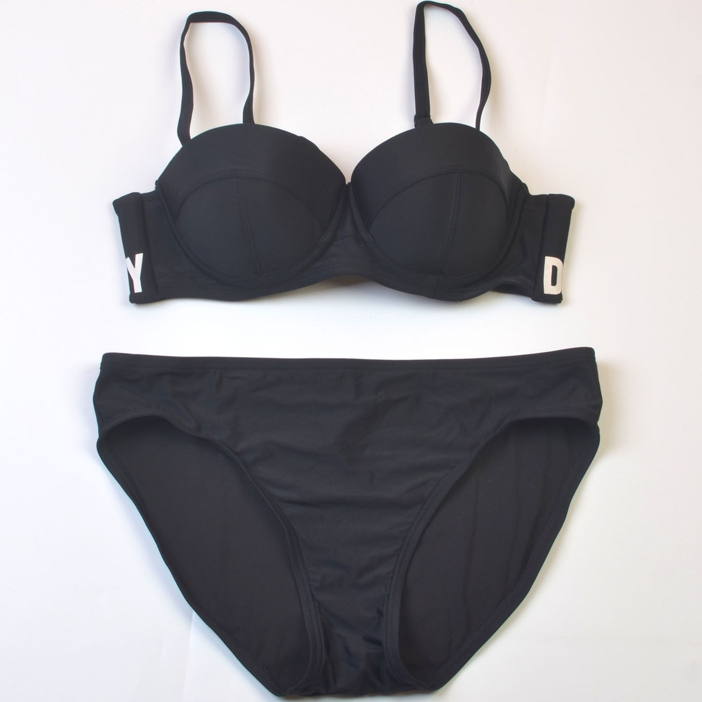 新款美国奢侈品牌D**Y度假钢圈聚拢比基尼显瘦分体泳衣女温泉泳装