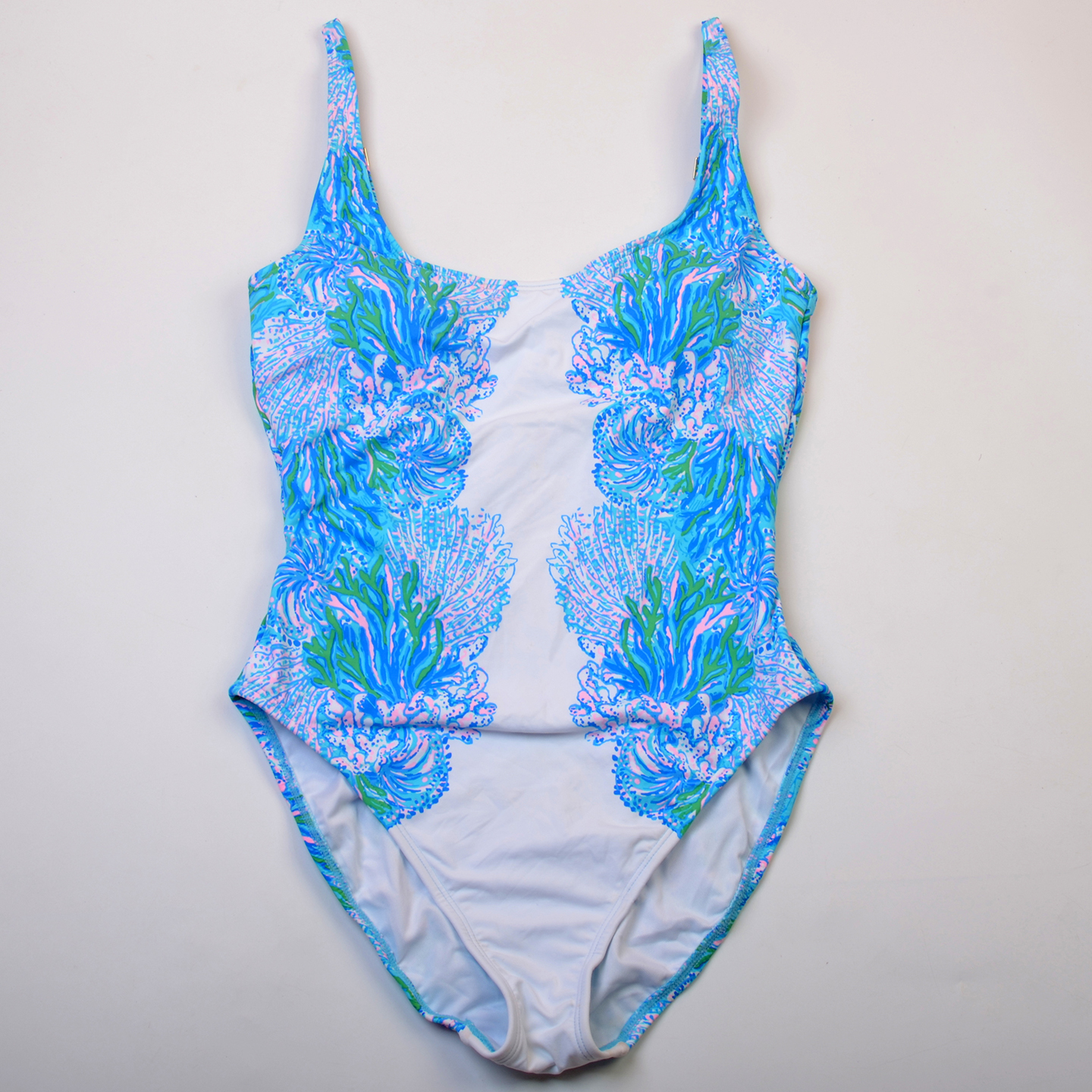 新款美国品牌LIL**海边度假修身显瘦印花时尚连体泳衣女款带胸垫