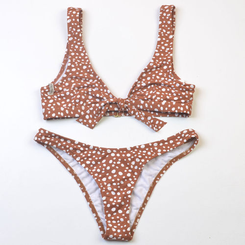 纯欲波点蝴蝶结比基尼bikini