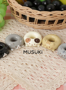 现货 日本代购 hapins 猫咪可爱筷子架 勺架 装饰品 摆件