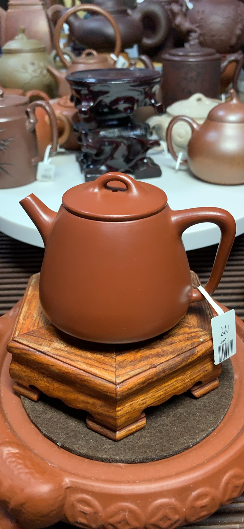 朱泥三足小高瓢150cc内推孔