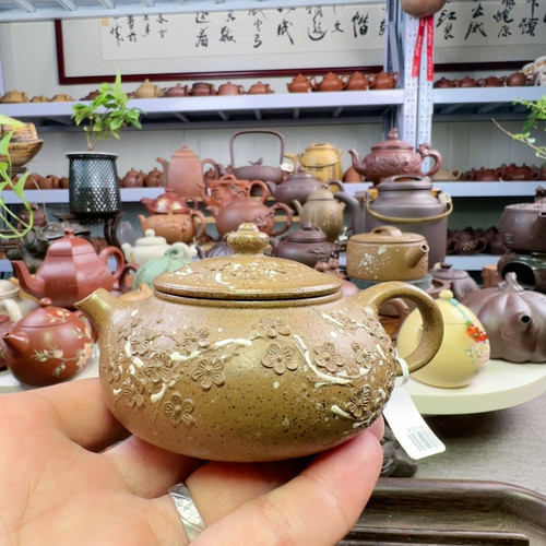 粗砂青降坡手工内外泥绘梅花底寒江150cc内推孔