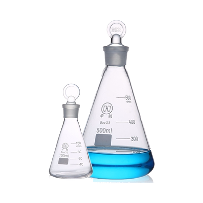 华鸥具塞三角烧杯高硼硅三角瓶