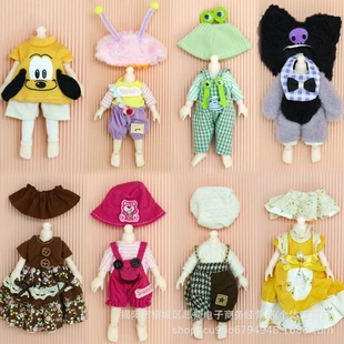 8分bjd娃衣换装衣服16-17厘米娃娃YMY兽仔12分ob11时尚套装连衣裙