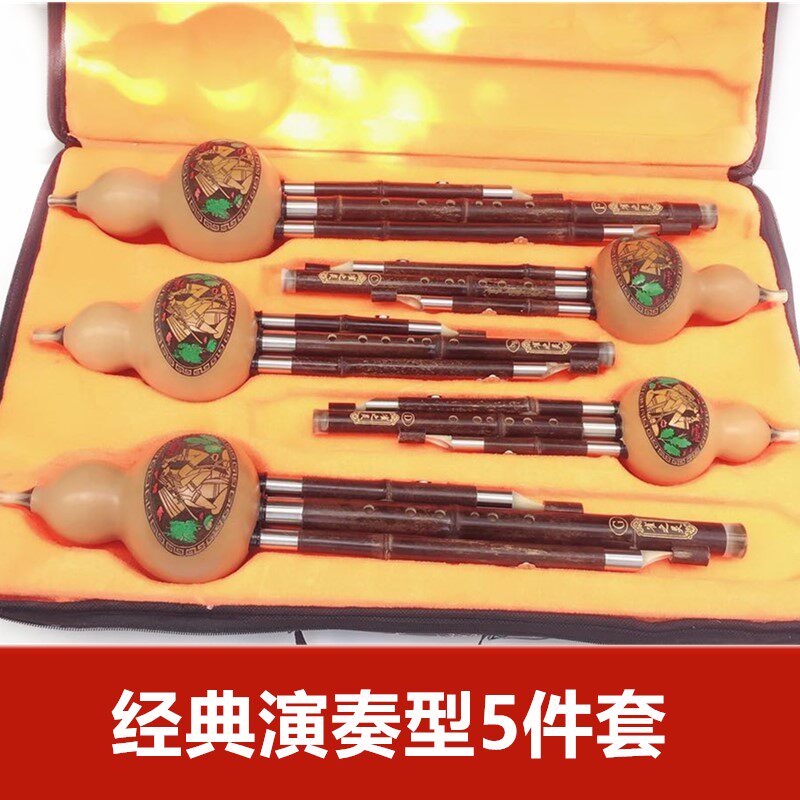 云南葫芦丝乐器 专业初学演奏紫竹葫芦丝五个调套装C\D\降B\G/F调