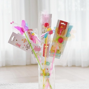 欣欣台湾Amy Carol逗猫棒昆虫羽毛响纸猫咪玩具互动锻炼耐咬蜻蜓