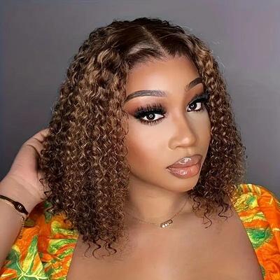 Front Lace Piano Color African Small Curly Wig非洲小卷假发